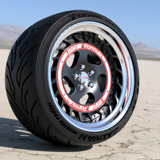 ssr Fórmula aero 5spoke 18inch aros Advan pneus escalomodelo hotwheels jdm escala auto rodas 3d print model - Mito3D