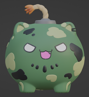 ssrb - hololive shishiro botan mascot piggy bank cat virtual youtuber kawaii art toy alcancia easy printing games neko anime 3d print model - Mito3D