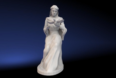 acero inoxidable maria paz ora paz dama paz 3d print model - Mito3D