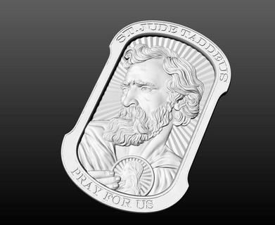 st ahmak Thaddeus kolye Tadeus mücevher takı altın gümüş karakter Sanat yüzük heykel insan dini Katolik din adam 3d print model - Mito3D