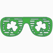 st patricks day fashion gold lucky leaf clover holiday patrick 3d print model - Mito3D