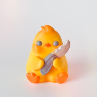 stabby ducky layersingreen art toy sculpt cute kawaii duck 3d print model - Mito3D