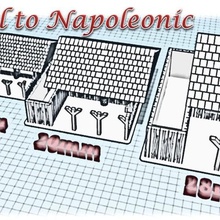Ortaçağ wargame napolon kararlı warhammer Napolyon şehir ev bina sahne diorama 3d print model - Mito3D