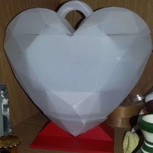 stable support heart shaped gem jewelry 3d print model - Mito3D