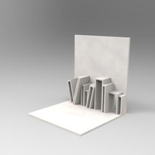 stack shaped book end home serre-livre tagre empiler 3d print model - Mito3D