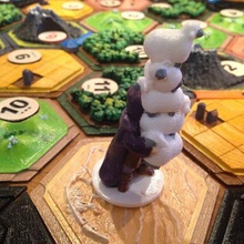 stack sheep catan robber game board piece pieces settlers theif thief token wool games 3d print model - Mito3D