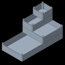 cassetta impilabile strumento utensili scatole scatola di stoccaggio box 3d print model - Mito3D