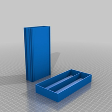 stackable boxes customized 150 75 mm 2 long compartments tool_holders_boxes 3d print model - Mito3D