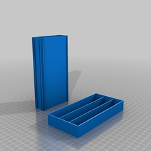 empilhável caixas personalizado 150 75 mm 3 compartimentos tool_holders_boxes 3d print model - Mito3D