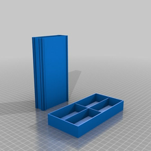 stackable boxes customized 150 75 mm 4 compartments tool_holders_boxes 3d print model - Mito3D
