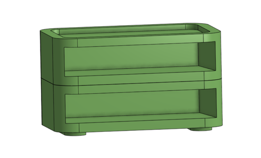 stapelbar Karte Halter Unterstützung Karten Container Lager Box 3d print model - Mito3D