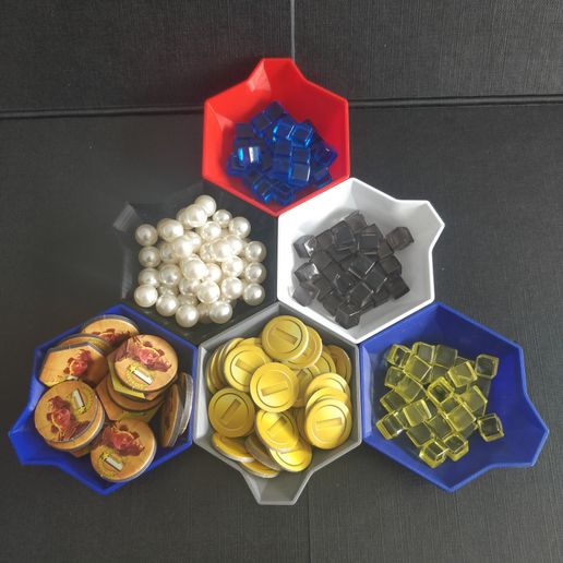 stapelbar Chip Schüssel stackabe Spiel Zeichen Box Token Spiele Tafel Pfand Würfel Spielbrett Tasche Plastik Zahlen 3D print model - Mito3D