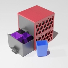 apilable cajón apoya escritorio organizador casa organización práctico sencillo contenedores 3d print model - Mito3D