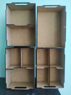 impilabile incollato scatola mini attrezzo titolari scatole contenitori organizzazione Conservazione 3d print model - Mito3D