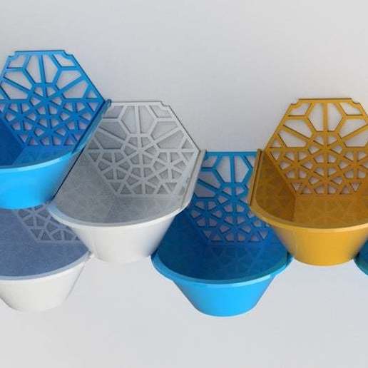 empilhável hex gaveta a casa caixa recipiente hexagonal titular mecânico organização recipientes 3D print model - Mito3D