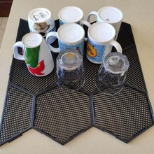 stackable modular mug drying rack home hexagon kitchen dining 3d print model - Mito3D
