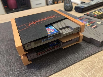 stackable nes game display stapelbares spiele Tools stand holder nintendo videogame 3d_printing 3d print model - Mito3D