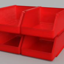 empilable pièces boites espace rangement poubelle organisateur vis 3d print model - Mito3D