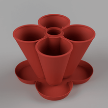 stapelbar Pflanzer 150mm Autodesk Verschmelzung 360 Fusion360 Garten Pflanzgefäße Topf outdoor_garden 3d print model - Mito3D