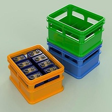 stackable pp3 9v battery beer crate 3d print model - Mito3D