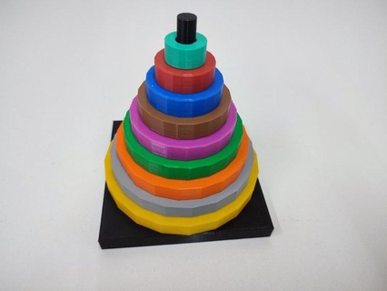 stackable pyramid Game alzheimer cognitive stimulation game 3d print model - Mito3D