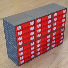 stapelbar-Widerstand Aufbewahrungsbox tool Schublade e12 Elektronik 3d print model - Mito3D