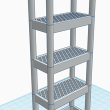 stackable shelves rc garage diorama 1 10 scale shelf 1/10 print stl 3d print model - Mito3D