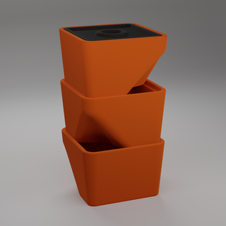 stackable storage box Home no supports scalable rounded corners 3d print model - Mito3D