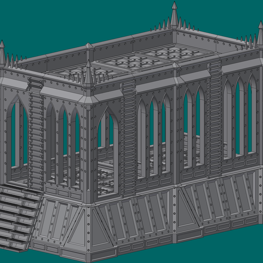 stackable underhive 3d church game 40k necromunda warhammer games 3D print model - Mito3D