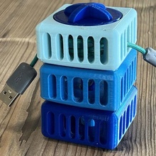 stackable windable cable box gadget winder storage 3d print model - Mito3D