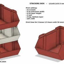 empilhamento caixa garagem 80x120x50 organização 3d print model - Mito3D