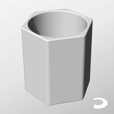 stapeln behälter ch162 210 unendlich druckbar objekte design modern zeitgenössisch gridfinity 240201 container box lager stapelbar modular sechseckig schüssel eis eimer wanne pflanzer 3d print model - Mito3D