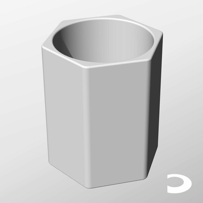 stapeln behälter ch162 230 unendlich druckbar objekte design modern zeitgenössisch gridfinity 240201 container box lager stapelbar modular sechseckig schüssel eis eimer wanne pflanzer 3d print model - Mito3D