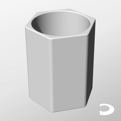 accatastamento contenitori ch162 240 infinito stampabile oggetti design moderno contemporaneo gridfinity 240201 contenitore scatola conservazione impilabile modulare esagonale ciotola ghiaccio secchio vasca fioriera 3d print model - Mito3D