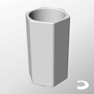 istifleme konteynerler ch68 140 ev sonsuz yazdırılabilir nesneler geometrik tasarım modern çağdaş ızgara sonluluğu 231101 ic68ch konteyner Kutu modüler altıgen yuvarlak tüp kalem Fincan diş fırçası Kulp destek vazo 3d print model - Mito3D