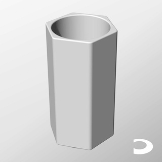 istifleme konteynerler ch68 150 ev sonsuz yazdırılabilir nesneler geometrik tasarım modern çağdaş ızgara sonluluğu 231101 ic68ch konteyner Kutu modüler altıgen yuvarlak tüp kalem Fincan diş fırçası Kulp destek vazo 3d print model - Mito3D