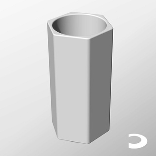 istifleme konteynerler ch68 160 ev sonsuz yazdırılabilir nesneler geometrik tasarım modern çağdaş ızgara sonluluğu 231101 ic68ch konteyner Kutu modüler altıgen yuvarlak tüp kalem Fincan diş fırçası Kulp destek vazo 3d print model - Mito3D
