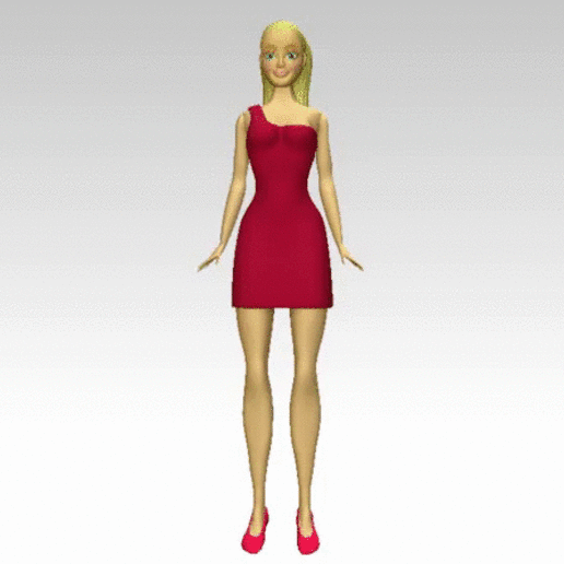 Stacy modelo Sediada clássico Barbie boneca Malibu bebê moda meninas brinquedo 3D print model - Mito3D