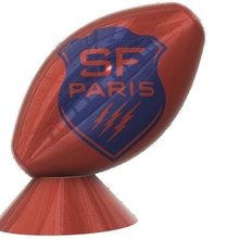 stade fran ais Rugby Ball Kunst 3d print model - Mito3D