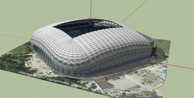stadion miejski lech poznan 3d print model - Mito3D