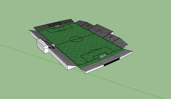 estadio jardines hipódromo Danubio utilizar 2023 fútbol nfl nba mlb nhl Uruguay 3d print model - Mito3D