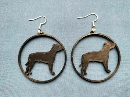 staffordshire bullterrier earrings earring stafford stafforshire staffordshirebullterrier terrier bull dog silhouette jewelry 3d print model - Mito3D