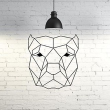 staffordshire terrier dog wall sculpture 2d art face animal low poly decoration 3d print model - Mito3D