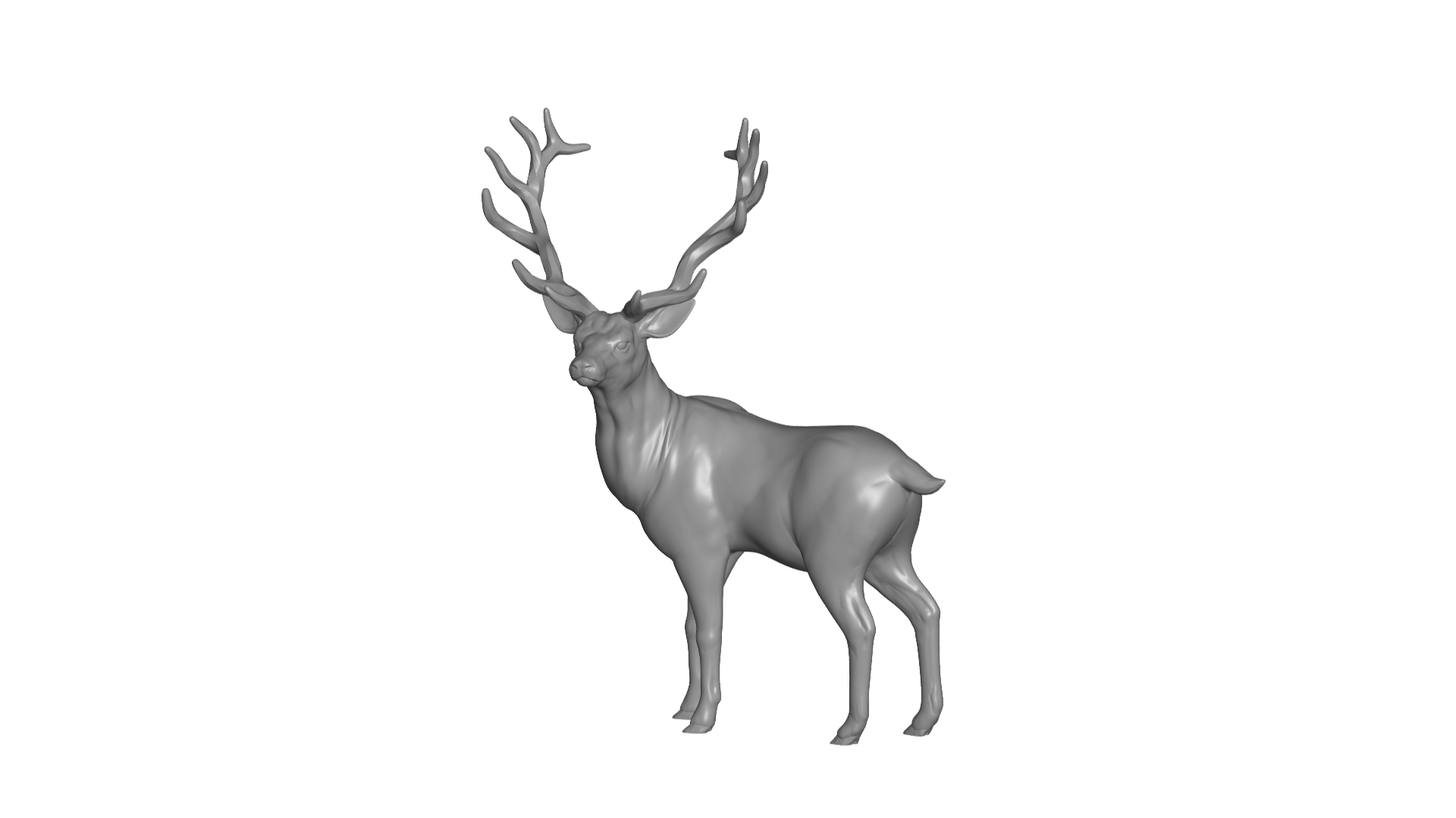 stag Art - animal sculpture jungle art 3D print model - Mito3D