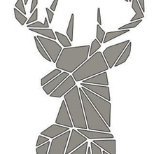 el ciervo en la cabeza arte de pared casa 3d print model - Mito3D