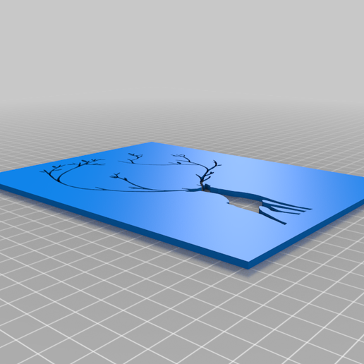 ciervo árbol cornamenta plantilla herramienta ramas láser Corte laser 3d impresión 3D print model - Mito3D