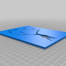 veado árvore chifres estêncil ferramenta ramos laser corte 3d impressão 3d print model - Mito3D