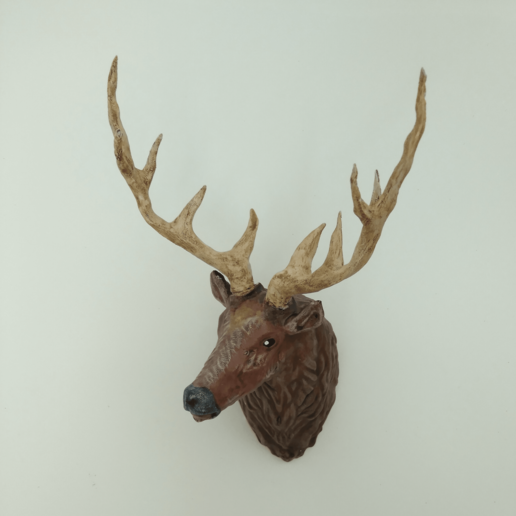ciervo trofeo art escalable detallada la naturaleza hermoso el busto libre animal esun3d 3D print model - Mito3D