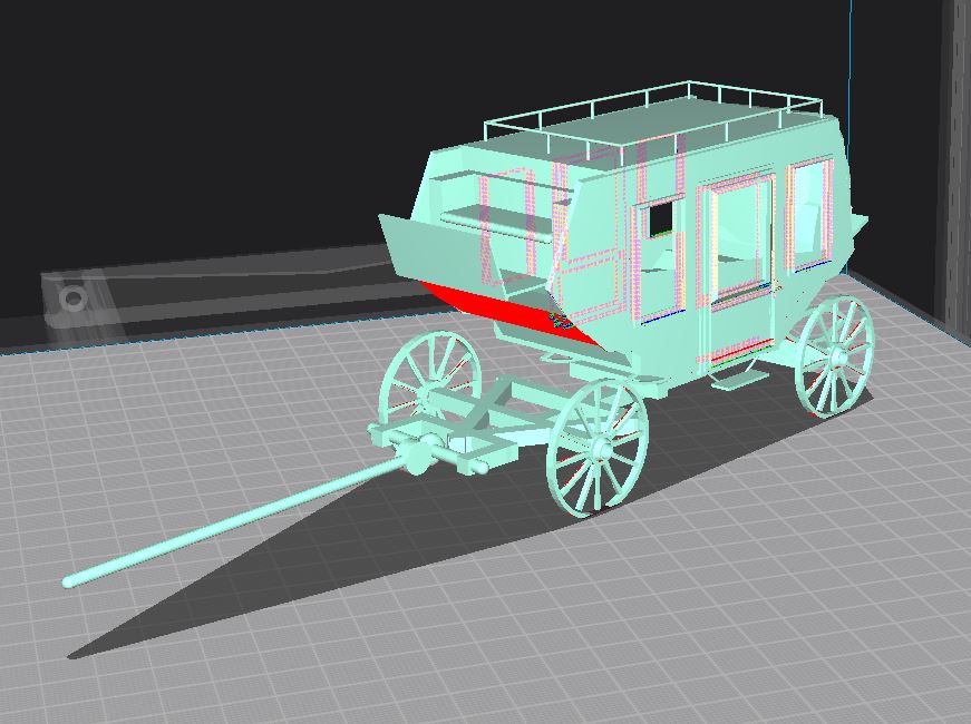 stage coach carriage 3D print model - Mito3D