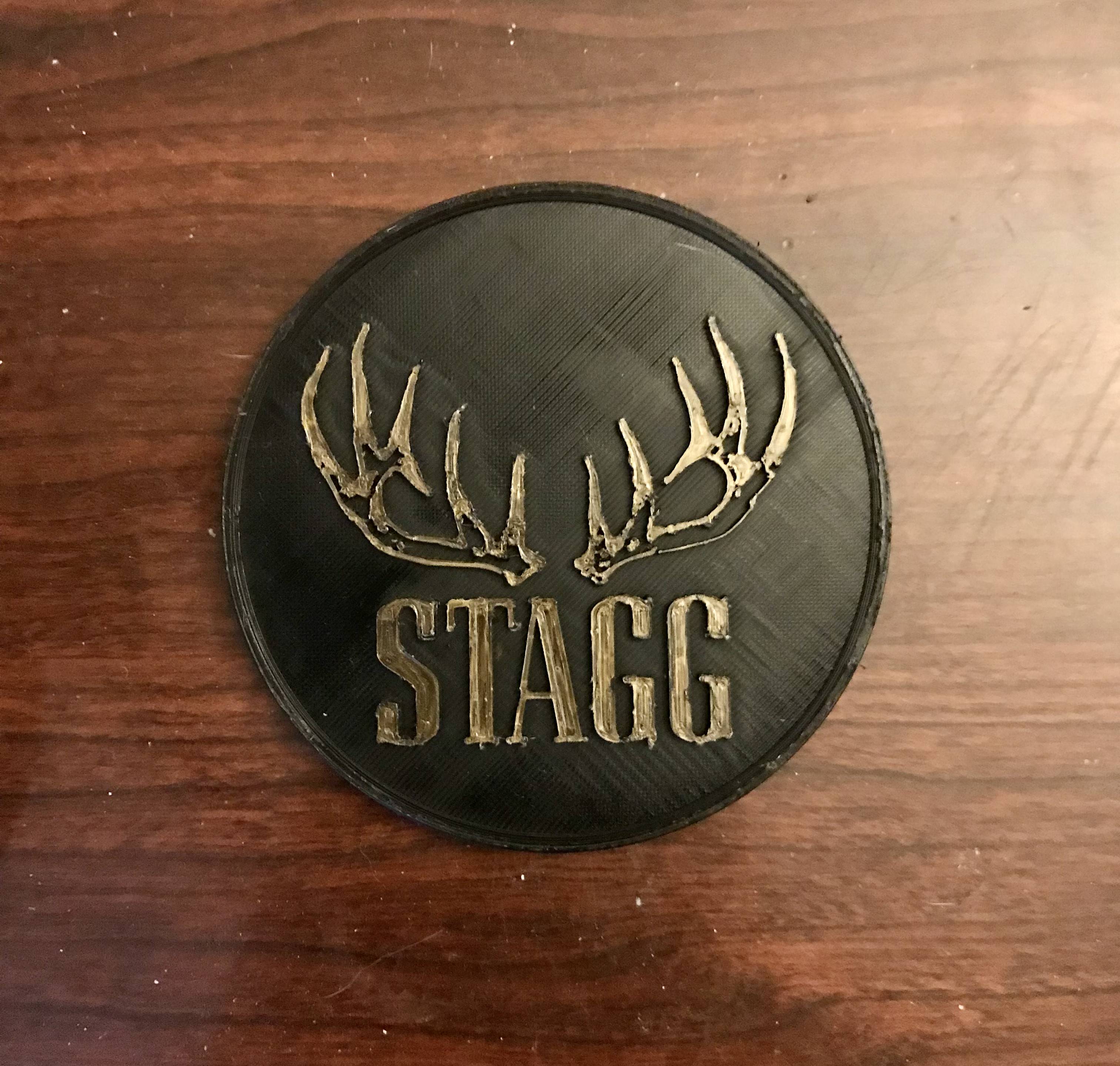 stagg coaster art bourbon blantons eagle rare eh taylor whiskey coast deerr 3D print model - Mito3D